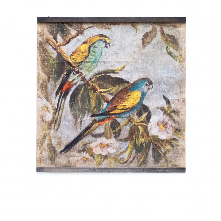 LES DEUX PERRUCHES DES FORETS (120x120cm) LES DEUX PERRUCHES DES FORETS (120x120cm)